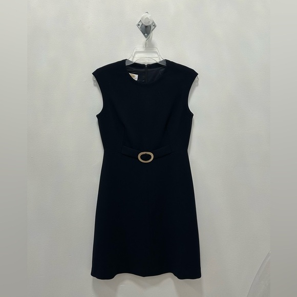 Talbots Black‎ Dress W/Gold Belt NWT - Picture 1 of 3